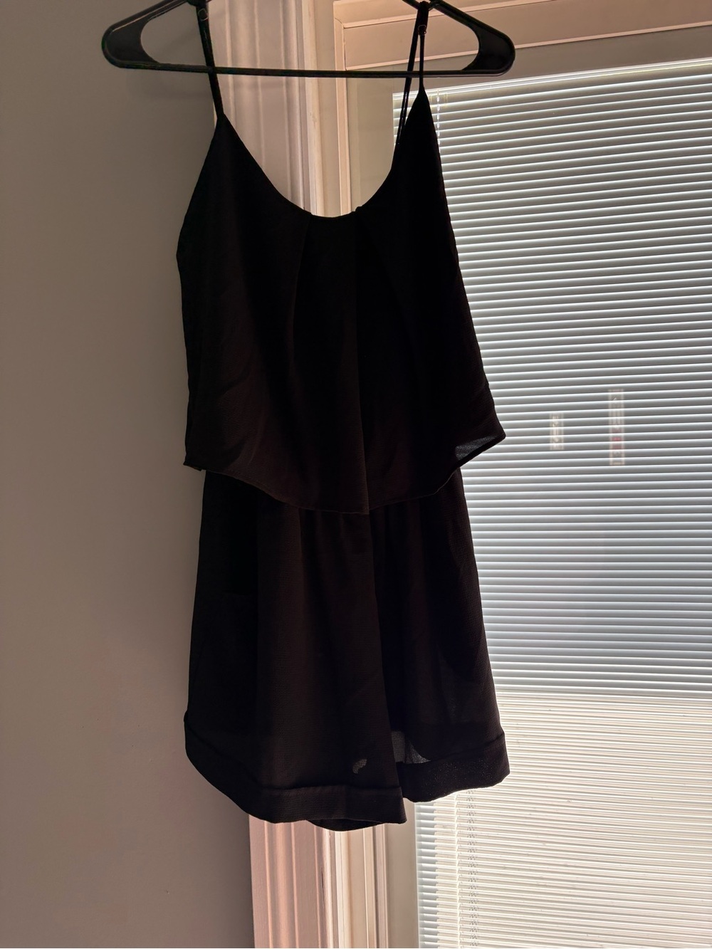 Black Spaghetti Strap Romper